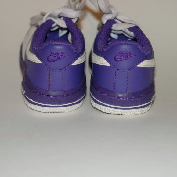Nike Force 1 Purple White Leather High Tops 4T - Picture 5 of 5